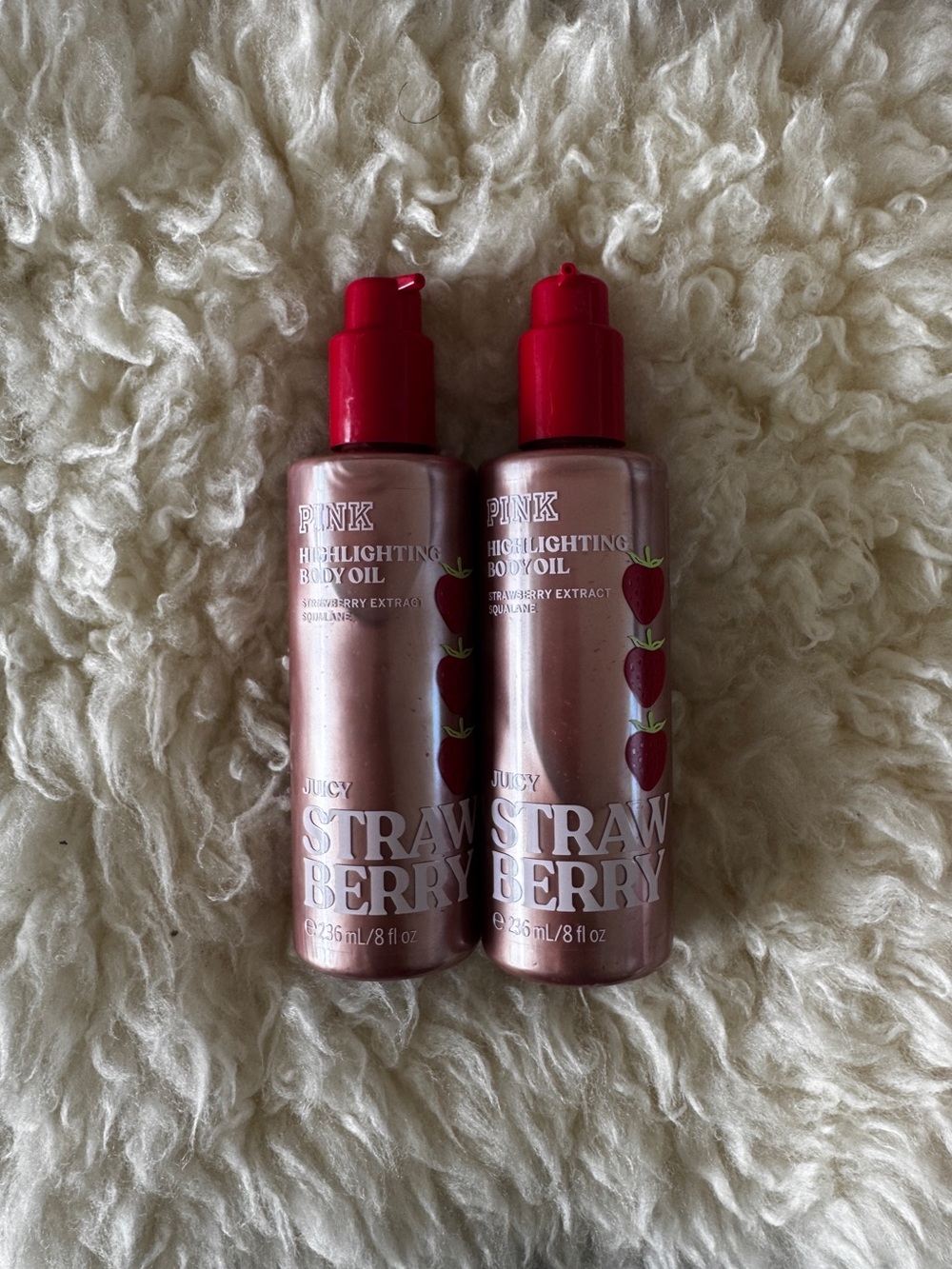New Victoria’s Secret PINK Juicy Strawberry Highlighting Body Oils